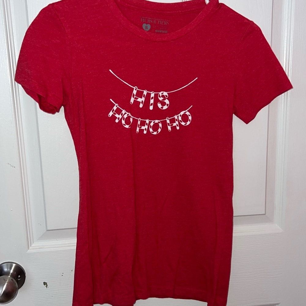 Small Hubs & Hers Christmas T Shirt